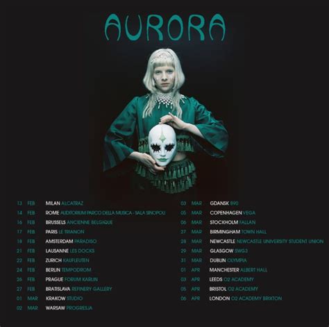 AURORA&39;s latest setlist 1 2 108 15 rauroramusic Join 1 mo. . Aurora tour setlist